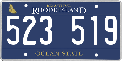 RI license plate 523519