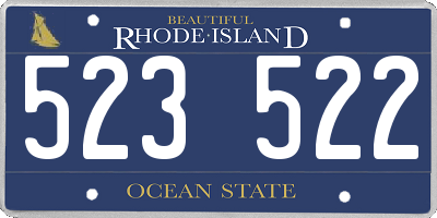 RI license plate 523522