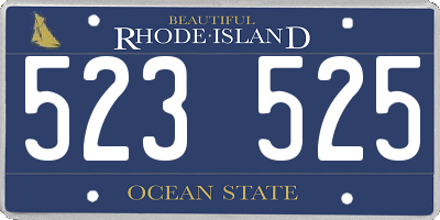 RI license plate 523525