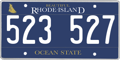 RI license plate 523527
