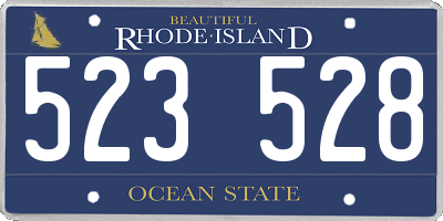 RI license plate 523528