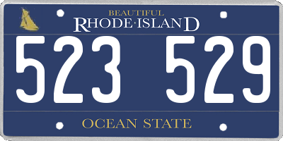RI license plate 523529