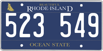 RI license plate 523549