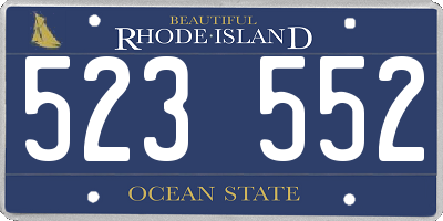 RI license plate 523552