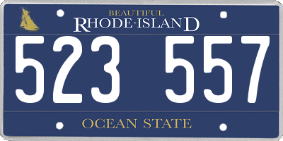 RI license plate 523557