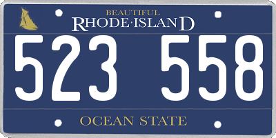 RI license plate 523558