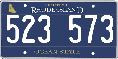 RI license plate 523573