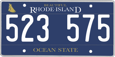 RI license plate 523575