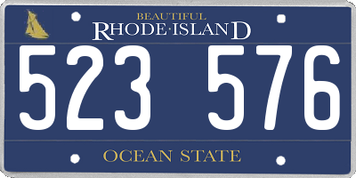 RI license plate 523576