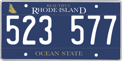 RI license plate 523577