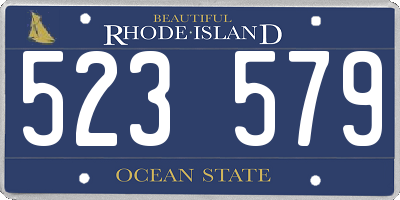 RI license plate 523579