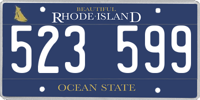 RI license plate 523599