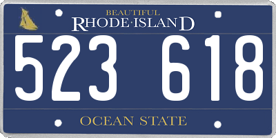 RI license plate 523618
