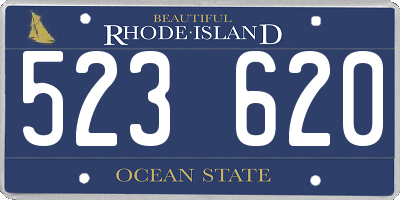 RI license plate 523620