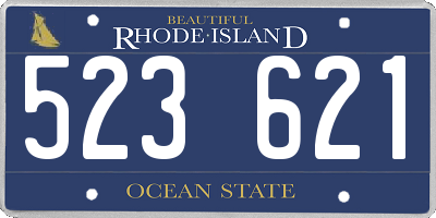 RI license plate 523621