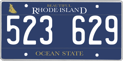 RI license plate 523629