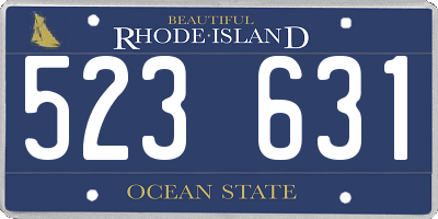 RI license plate 523631