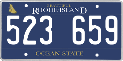 RI license plate 523659