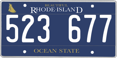 RI license plate 523677
