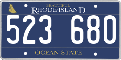 RI license plate 523680