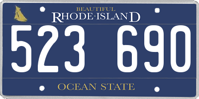 RI license plate 523690