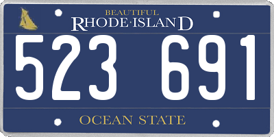 RI license plate 523691