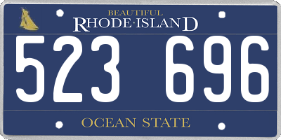 RI license plate 523696