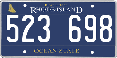 RI license plate 523698