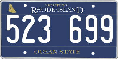 RI license plate 523699
