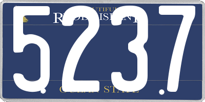 RI license plate 5237