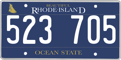 RI license plate 523705