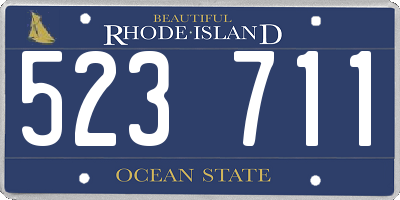 RI license plate 523711