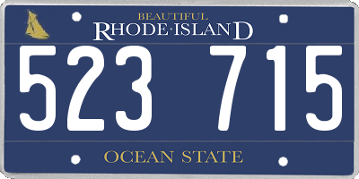 RI license plate 523715