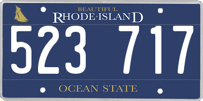 RI license plate 523717