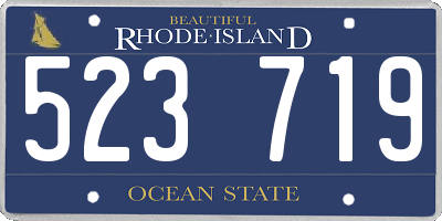 RI license plate 523719