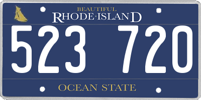 RI license plate 523720