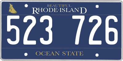 RI license plate 523726