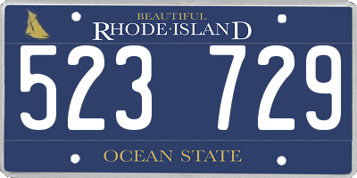 RI license plate 523729