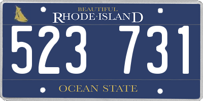 RI license plate 523731