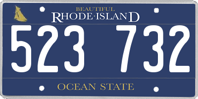 RI license plate 523732