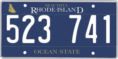 RI license plate 523741