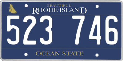 RI license plate 523746