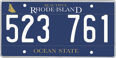 RI license plate 523761