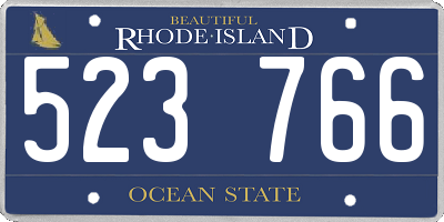 RI license plate 523766