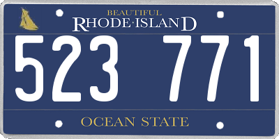 RI license plate 523771