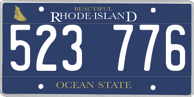 RI license plate 523776