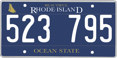 RI license plate 523795