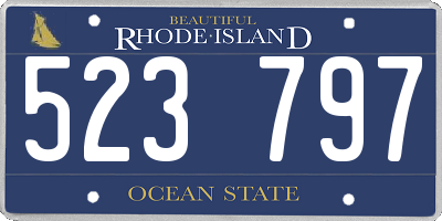 RI license plate 523797