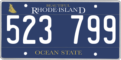 RI license plate 523799