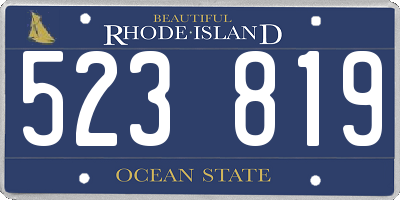 RI license plate 523819